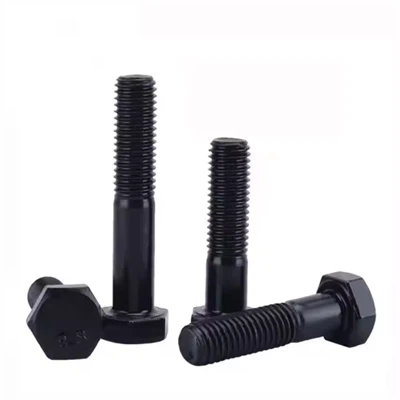 Boulon hexadémique d'oxyde noir en acier au carbone